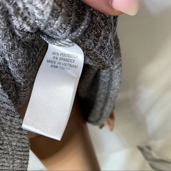 NEW Women's Sonoma Goods For Life Raglan Rib turtle/Cowlneck SZ XL gray/black - Picture 8 of 13